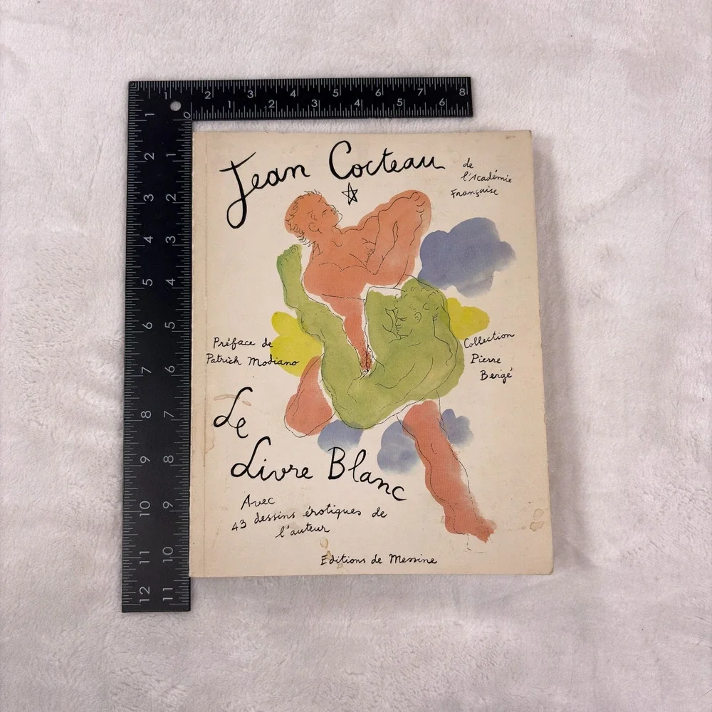 Jean Cocteau Le Livre Blanc 43 Erotic Drawings French Messine Used Rare!
